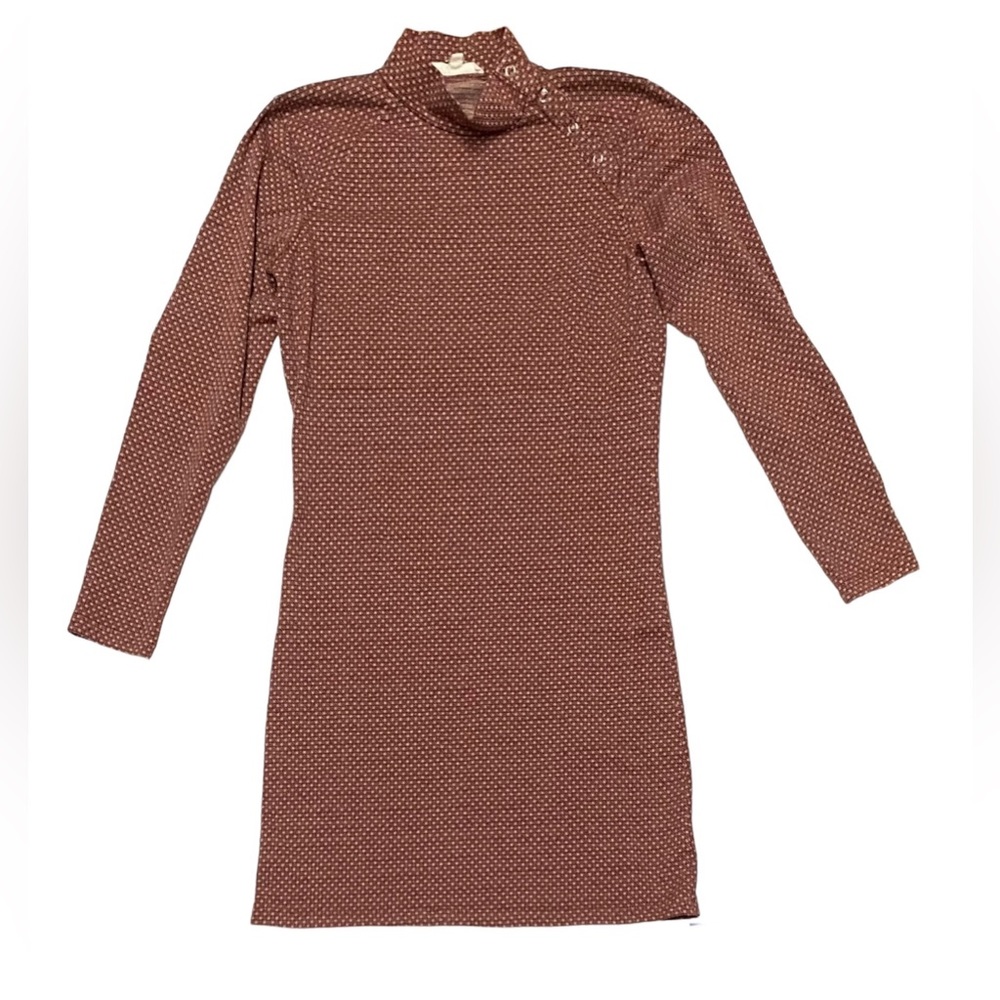 GUC Synergy Clothing Pebble Ginger Dress Size Small Burgundy  Organic Cotton
